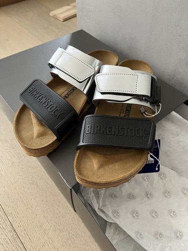 NEW Rick Owens Rotterdam Combo Black Silver Size 41 Birkenstock - Picture 2 of 7