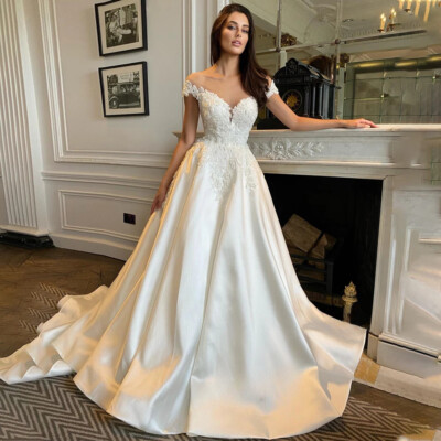 satin modern wedding dress Marissa