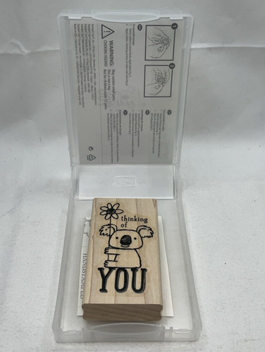 Stampin Up! Thinking of You Kind Koala Wood Mounted Rubber Stamp 134360 Set of 1 - Picture 11 of 11