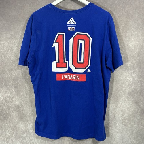 Adidas NHLPA Artemi Panarin #10 New York Rangers T-Shirt Sz XL Electric Blue - Picture 1 of 9