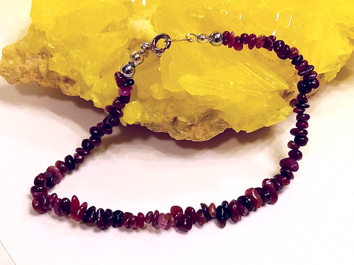 8" RUBY BRACELET.  Large Easy-to-Use Sterling Silver Clasp.   Vibrant Red Color. - Picture 1 of 13