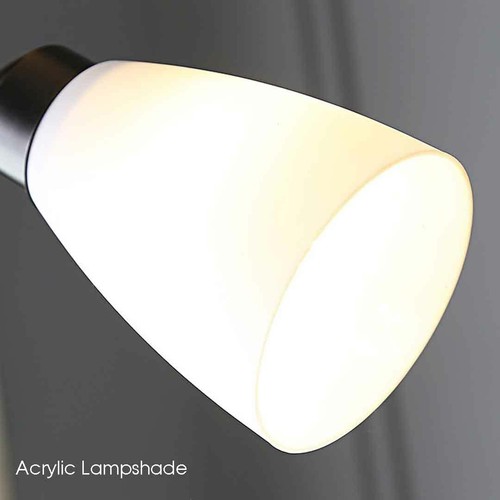 Modern Floor Lamp Uplighter Reading Light Single Dual Black / White Tall w/ Bulb - Picture 4 of 15