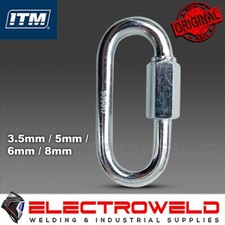 ITM 5mm Quick Link Carabiner Screw Lock Clip Galvanised Lifting TM9250-01050