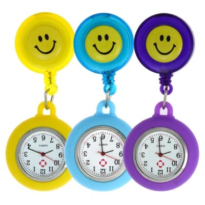 2X Clip On Nurse Watch Medical Retractable Watch Doctors EMS EMT 
