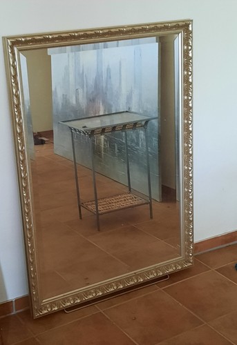 XXLPrunkspiegel, dezent goldener Holzrahmen, 110 cm Höhe, 80 cm Breite, 67147 - Bild 6 von 7