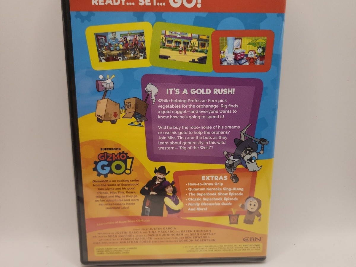Lot Of 3 CBN Superbook Gizmo Go DVD Christian Kids Show New Sealed