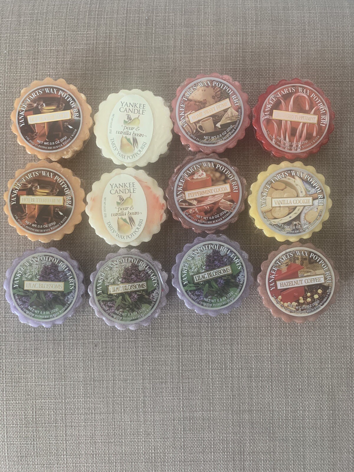 Mixed Lot Of 12 New NOS Sealed Yankee Candle Wax Potpourri Tarts Wax