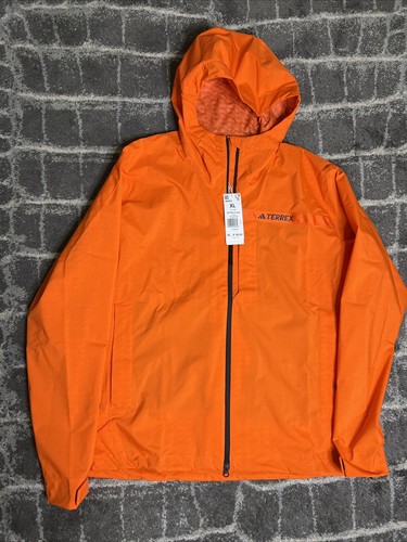 Adidas Terrex Multi Rain.RDY 2.5 Layer Rain Hiking Jacket Men’s Size XL Orange - Picture 1 of 8
