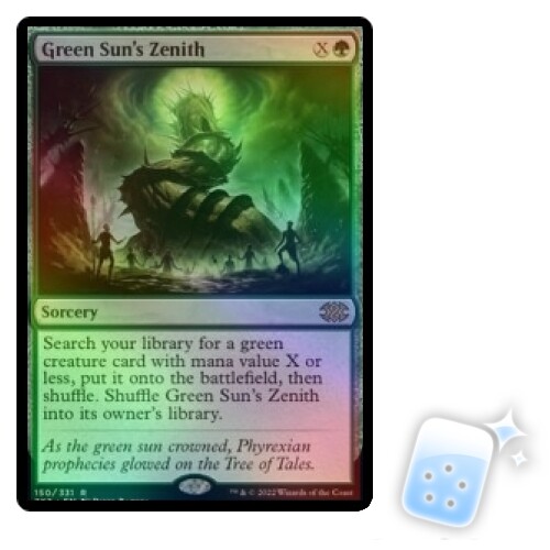 FOIL GREEN SUN'S ZENITH Double Masters 2022 Magic MTG MINT CARD