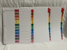 Universal Table of Contents Dividers 12-Tab Assorted Colors 1 Set