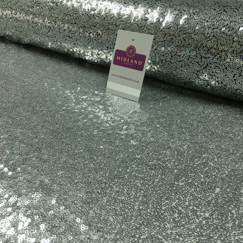 3mm Sewn On Allover Sequins On Net Fabric 48" Wide Dress Fabric M79 Mtex - Picture 96 of 115