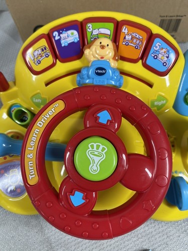 VTech Turn and Learn Driver Toy For Kids Educational Sound Music Ages 2+ - Picture 3 of 11