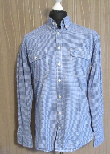 180 658 CAMEL ACTIVE Herren Hemd Gr.M blau weiß kariert Button Down Langarm  - Bild 1 von 3