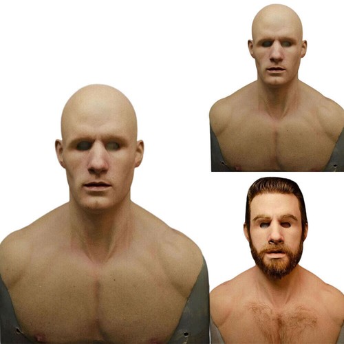 Latex Mask Face Cover Mask Male Disguise Cosplay Halloween Realistic Party Props - Picture 10 of 12
