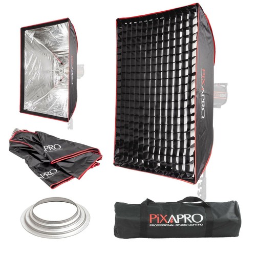 Rechteckiger leicht zu öffnender Regenschirm Softbox 60x90cm (23,6"x35,4") mit 4cm Gitter - Bild 26 von 85