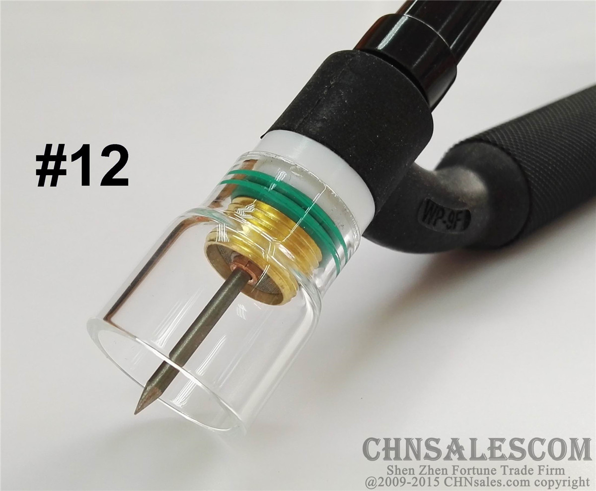 15 pcs TIG Welding Torch Gas Lens 12 Pyrex Cup Kit for WP9/20/25