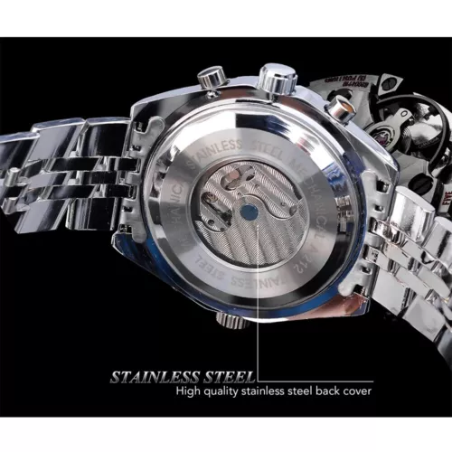 Reloj Cronógrafo Acero JARAGAR Hombre Automático Acero Inoxidable - Imagen 7 de 8