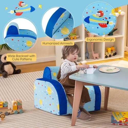 3in1 Convertible Lightweight Kids Sofa Chair kids Sofa Bed Living Room Gift Kids - Picture 9 of 10