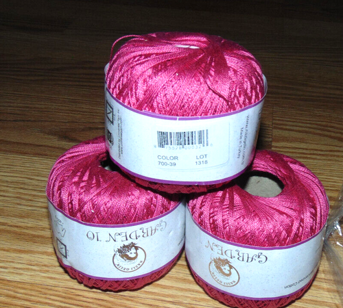 3 Nazli Garden 100 % ägyptische Gelin Gize mercerisierter Baumwollfaden Gr. 10 Rose neu - Bild 2 von 4