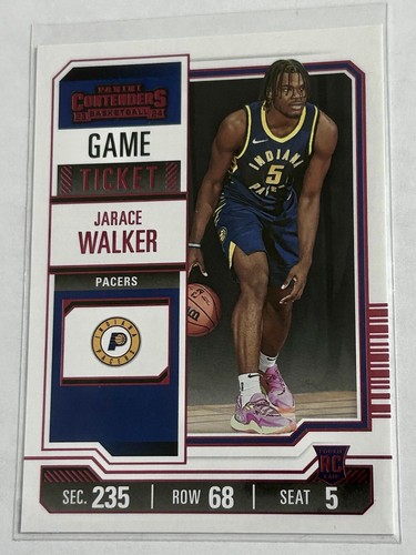 Biglietto Jarace Walker 2023-24 Contenders ROSSO Foil RC Rookie Game Pacers #39 - Foto 3 di 9