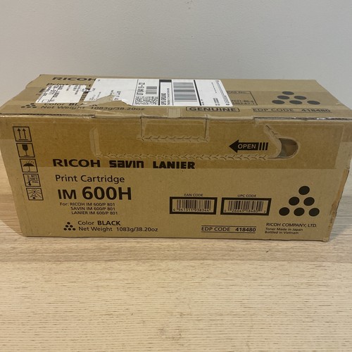 Ricoh IM 600H schwarze Druckpatrone 418480 für Ricoh IM 600/P 801 neu ORIGINAL
