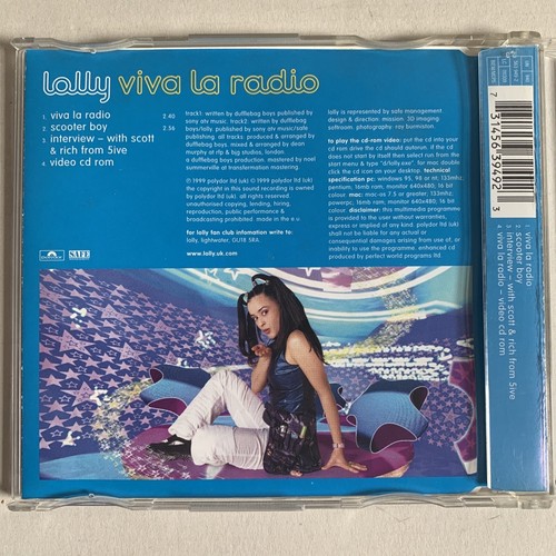 Lolly - Viva La Radio (CD, 1999) 4 TRK ENH - Picture 2 of 4