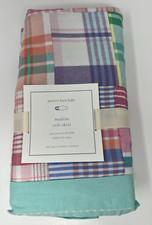 Pottery Barn Kids Baby Organic Plaid Patchwork Madras Crib Skirt Pastels