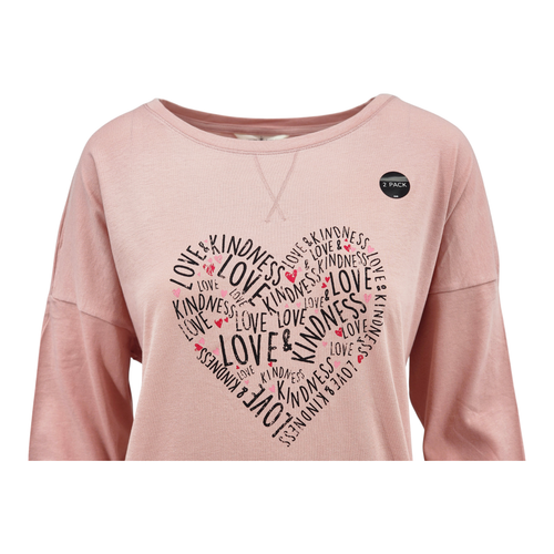 M&S Collection 2 Pack Cotton Heart Long Nightdresses - Picture 6 of 11