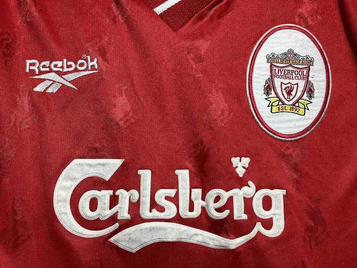 LIVERPOOL 1996 1998 HOME FOOTBALL SHIRT SOCCER JERSEY LONG