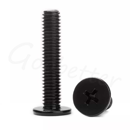 M1.6 - M6 Black 304 Stainless CM Phillips Ultra Thin Flat Wafer Head Screw Bolts - Picture 7 of 16