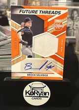 Brock Selvidge 2022 Elite Extra Edition Future Threads Orange Relic Auto #d /199
