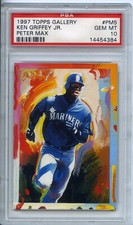 1997 Ken Griffey Jr. Peter Max Topps Gallery PM5 Gem Mint 10 Seattle Mariners