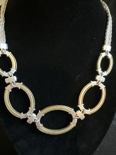 Madewell Goldtone Geometrical Chain Necklace - Picture 7 of 7