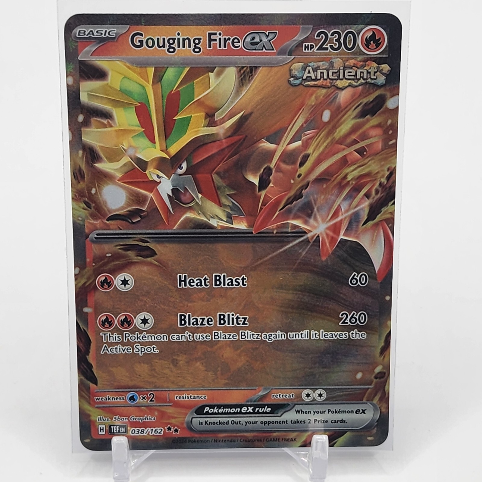 Gouging Fire ex - 038/162 - Double Rare - Temporal Forces - Pokemon - NM/M