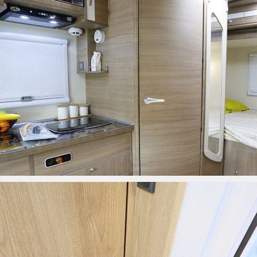 2x Silver Toilet Door Handle for Elddis Compass Bailey Hymer Caravan Motorhome - Picture 4 of 12