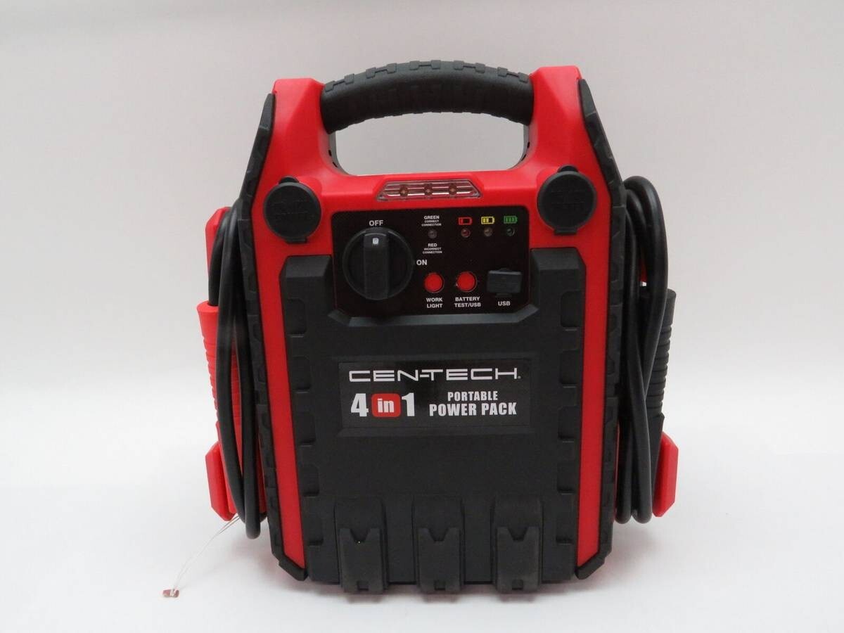 CENTECH 630 Peak Amp Portable Jump Starter and Power Pack with 250 PSI
