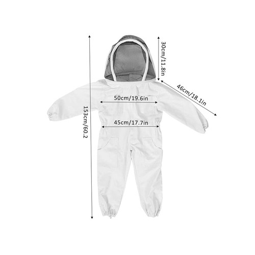 Kids Bee Suit and Gloves, Kids Breathable Beekeeper Outfit Beekeeping Suits f... - Picture 4 of 7