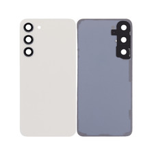 Back Cover Glass With Camera Lens Compatible For Samsung Galaxy S23 Plus5G Cream