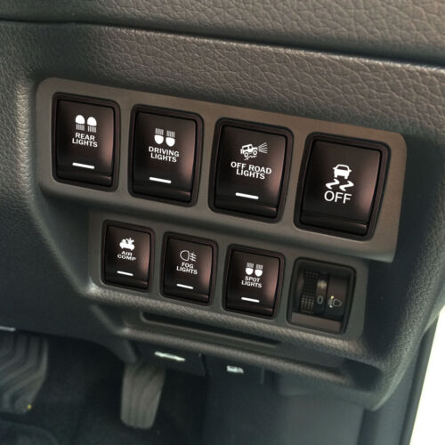 BLOQUEO DELANTERO 230 Interruptor pulsador 12V 3A doble LED ENCENDIDO APAGADO para Nissan Rogue Sentra - Imagen 2 de 2