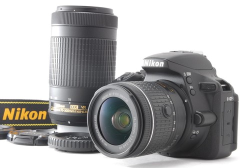 〈MINT〉Nikon D5600 24.2 MP Digital SLR  Black Box  with 18-55mm  70-300mm Jpapan - Picture 2 of 8