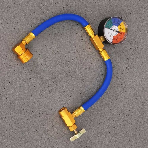 NEW R134A Car Air Conditioning Recharge Measure Kit Hose Gas Gauge AC USA STOCK - Picture 3 of 10