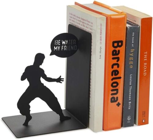 Bruce Lee Metallic Bookend "BE WATER MY FRIEND" Gift Present Martial Arts - Picture 3 of 4