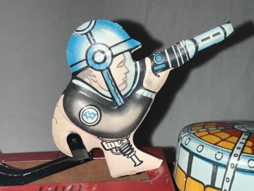 vintage marx tin litho rex mars planet patrol tank. X-1.No Wind-up Key. Untested - Picture 2 of 22