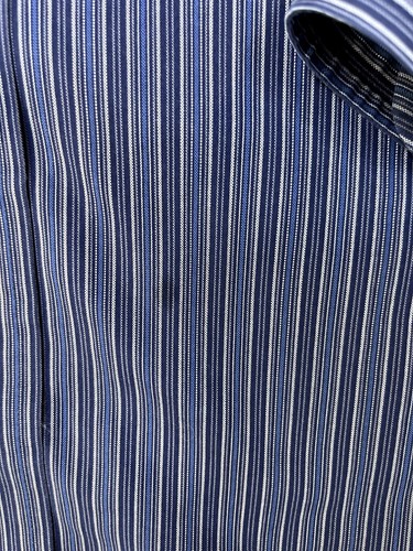 Eddie Bauer Shirt Medium Blue Purple Striped Mens Wrinkle Resistant Button Up - Picture 2 of 16