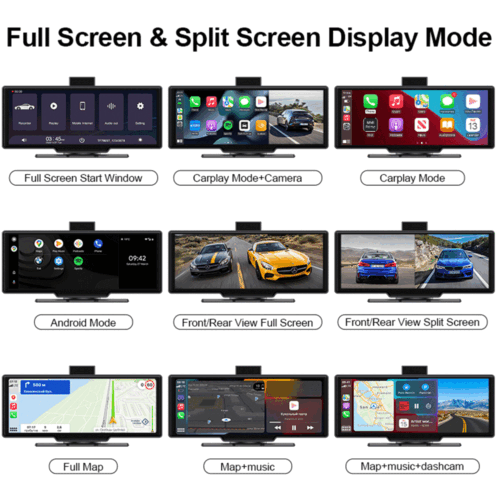 10.26" 4K Car Camera Wireless Apple CarPlay Android Auto FM Touch Screen Radio - Picture 6 of 9