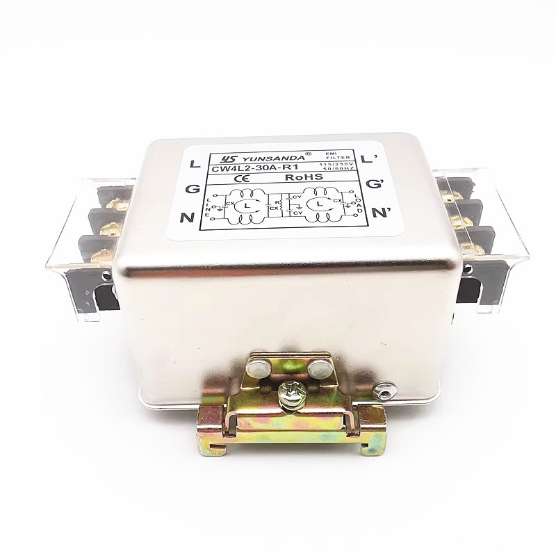 1X Rail Type CW4L2-30A-R1=CW4L2-30A-S（005） Single-phase AC EMI Filter 0-250V 30A