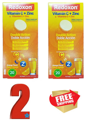 Redoxon Vitamin C 1000 Mg + Zinc, 20 Tablets,  Orange Double Action