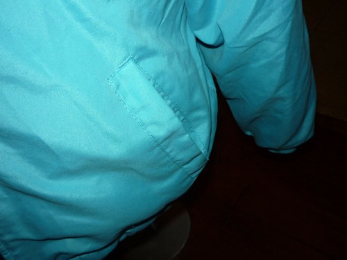 girls school clothes size 14 Arizona aqua/brown blue reversible jacket - Picture 5 of 9