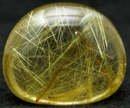 FS Impresionante cabujón de cuarzo rutilado de oro 158ct - Imagen 2 de 10