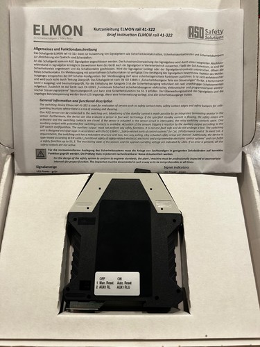 NEW IN BOX ASO Safety Solutions 41-322 ELMON Rail Relay Asy FAST SHIP FROM USA!